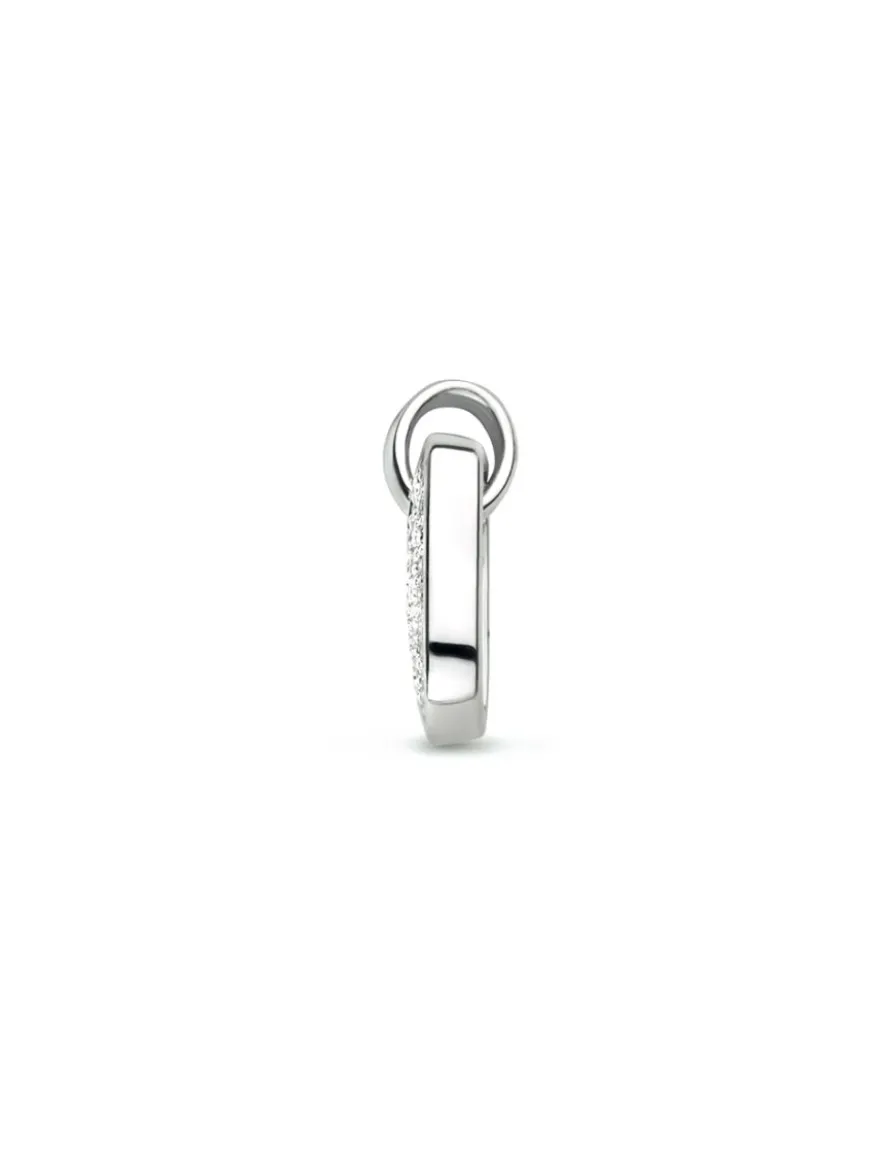 Witgouden hanger met strakke pavé zetting 0,28crt.