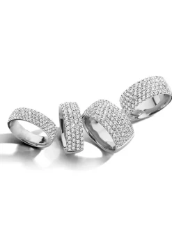 Witgouden Pavé witgouden ring Briljant 1,02 crt