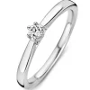 Witgouden ring met briljant 0,09crt. + Luxe Cadeau