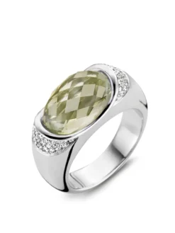 Witgouden ring met groene amethist | Shop online