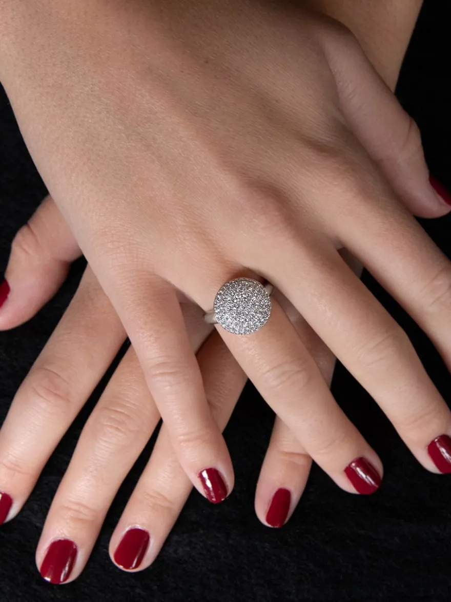 Witgouden ring pavé briljant | Luxe en grote collectie