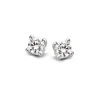Witgouden solitair oorknoppen met diamant 0.30crt.