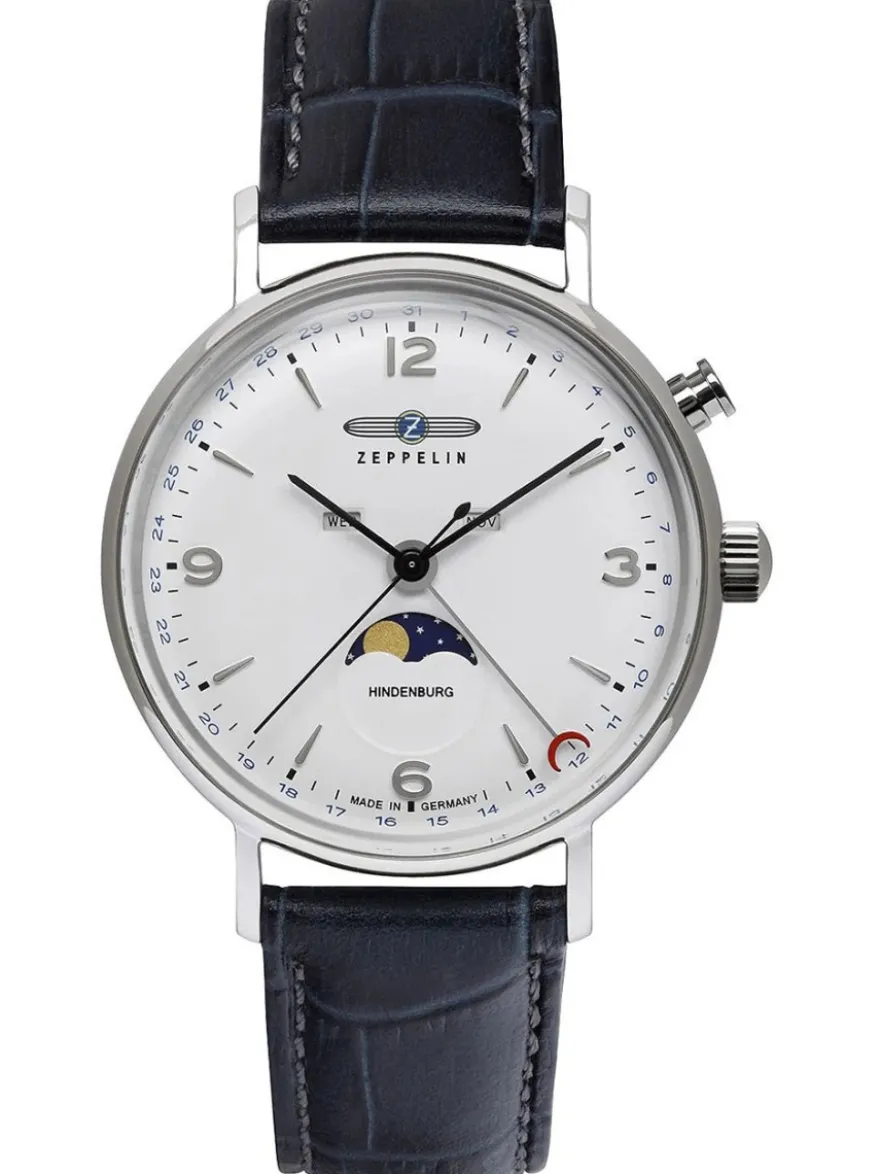 Zeppelin LZ129 Hindenburg Moonphase 8076-1 + Luxe Cadeau