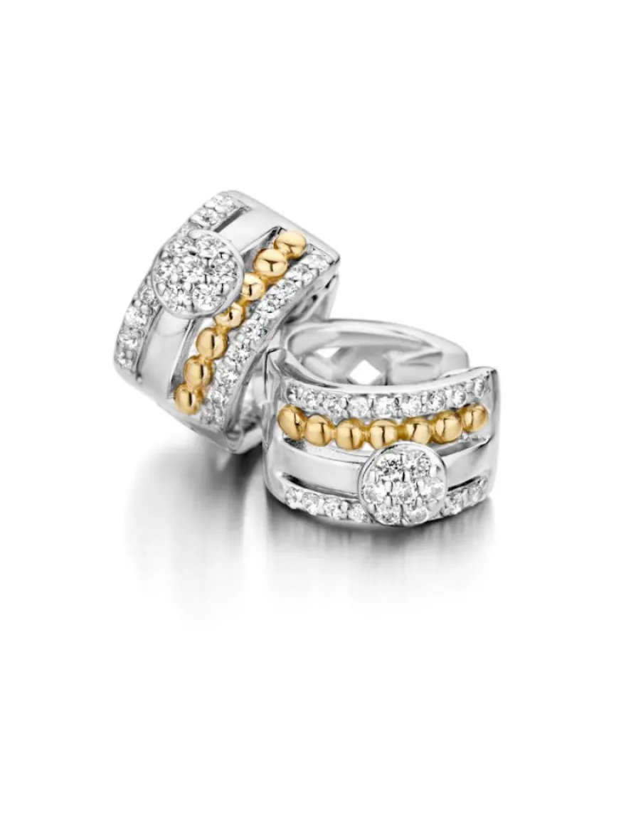 Zilver met goud creolen + Fashion cadeau